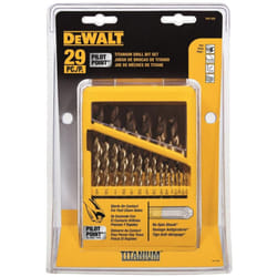 DEWALT Titanium Nitride Coated Drill Bit Set with Pilot Point  29-Piece (DW1369)