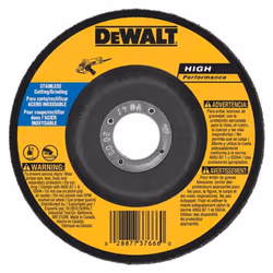 DEWALT DW8457 6-Inch by 1/8-Inch T27 Stainless Steel Cutting/Grinding Wheel  7/8-Inch Arbor