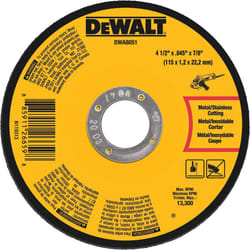 DEWALT DWA8051 Metal Cut-Off Wheel  4-1/2-Inch X .045-Inch X 7/8-Inch