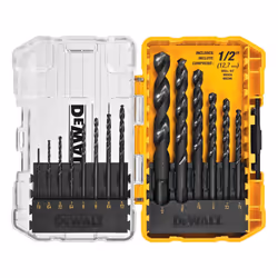DEWALT Drill Bit Set  14-Piece  135 Degree Split Point  For Plastic  Wood and Metal (DWA1184)