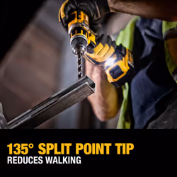 DEWALT Drill Bit Set  21-Piece  135 Degree Split Point  31 Degree Helix  Black Oxide Coated  For Plastic  Wood and Metal DWA1181