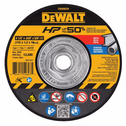 DEWALT DW8062H 4-1/2"""" X .045"""" X 5/8""""-11 HP Type 1 Cutting Wheel
