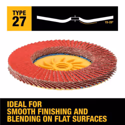 Dewalt 4 1/2In X 5/8In 11 60G T27 Xp Ceramic Trim Flap Disc