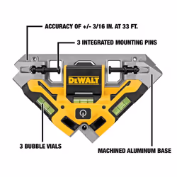 DEWALT DW0802 33'. Laser Square  Yellow