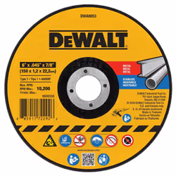 DEWALT DWA8053 6 x .045 x 7/8 T1 Cutting
