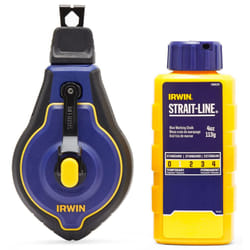 IRWIN Tools STRAIT-LINE Chalk Line  Speedline Pro Reel  Blue  100 ft. IWHT48443BC