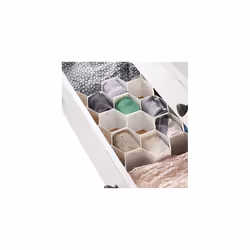 Honeycomb Drawer Organizer, White, One Size