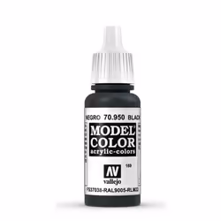 Vallejo 70.950, 17 ml, Black, Matte, Bottle