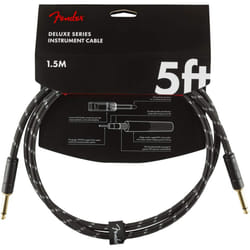 Fender Deluxe Series Instrument cable  StraightStraight  Black Tweed  5ft