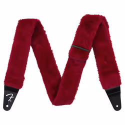 Fender Poodle Plush  Guitar Accessories  Red Guitar Strap