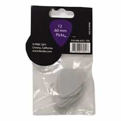 Fender Nylon Guitar Picks 351 Shape  Guitar Accessories  White  0.60mm  12-Pack