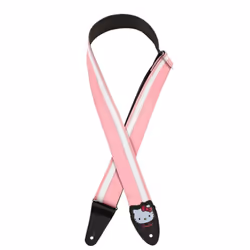 Fender Hello Kitty Leather Strap  Adjustable Length from 34"""" to 59""""  Leather Ends  Pink