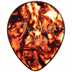 Fender Classic Celluloid Guitar Picks 347 Shape  Tortoise Shell  Medium  12-Pack