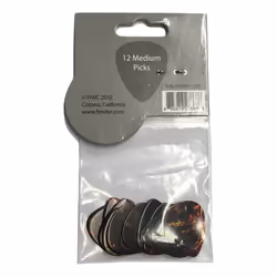 Fender Classic Celluloid Guitar Picks 451 Shape  Tortoise Shell  Medium  12-Pack