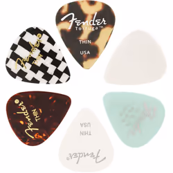 Fender Material Medley Guitar Picks 351 Shape Multi-Color Thin 6-Pack