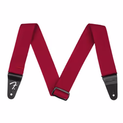 Fender SuperSoft Series Guitar Strap  Adjustable from 34"""" to 58""""  Leather Ends  Maroon