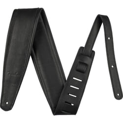 Fender Premium Leather Guitar Strap  Premium Leather Strap with Thick Padding  Adjustable sizing from 36""""-50.5""""  Black
