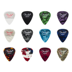 Fender Celluloid Guitar Picks  351 Dotted Shape  Heavy  12-Pack