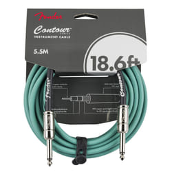 Fender Contour Instrument Cable  Guitar Cable  Guitar Accessories  Straight/Straight  Sherwood Green  18.6 ft