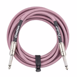 Fender Contour Instrument Cable  Guitar Cable  Guitar Accessories  Straight/Straight  Burgundy Mist  18.6 ft