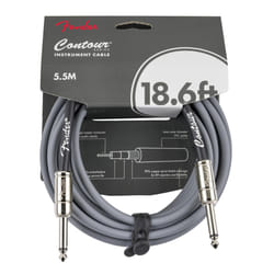 Fender Contour Instrument Cable  Guitar Cable  Guitar Accessories  Straight/Straight  Inca Silver  18.6 ft
