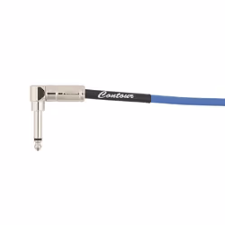 Fender Contour Coiled Instrument Cable  Guitar Accessories  Straight/Angle  Lake Placid Blue  30 ft