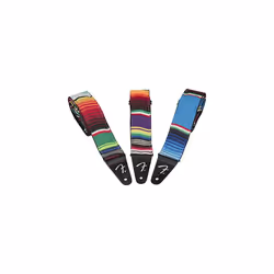 Serape Guitar Strap Blue Multi Colour