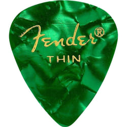 Fender Premium Celluloid Guitar Picks 351 Shape  Green Moto  Thin  144-Pack