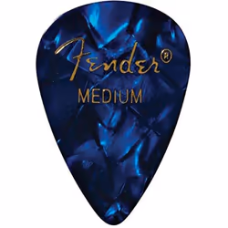 Fender Premium Celluloid Guitar Picks 351 Shape Blue Moto Medium 144-Pack