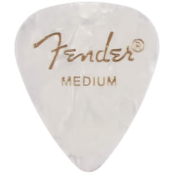 Fender Premium Celluloid Guitar Picks 351 Shape  Guitar Accessories  White Moto  Medium  144-Pack