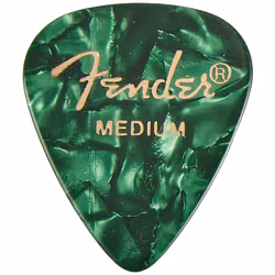 Fender Premium Celluloid Guitar Picks 351 Shape  Green Moto  Medium  144-Pack