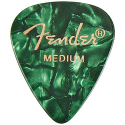Fender Premium Celluloid Guitar Picks 351 Shape  Green Moto  Medium  144-Pack