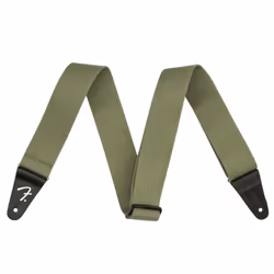 Fender SuperSoft Series Guitar Strap Adjustable from 34"""" to 58"""" Leather Ends Olive