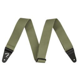 Fender SuperSoft Series Guitar Strap  Adjustable from 34"""" to 58""""  Leather Ends  Olive