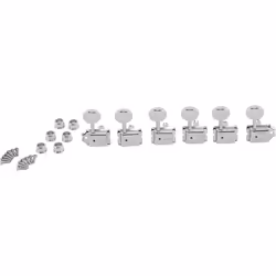 Fender® American Vintage Tuning Machines - Staggered - Tuner Mechanism for Electric Guitar - 15:1-6-Left - Colour: Chrome