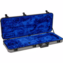 Fender Deluxe Molded Strat/Tele Case  Silver/Blue