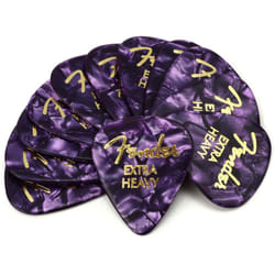 Fender Premium Celluloid Guitar Picks 351 Shape  Purple Moto  Extra Heavy  12-Pack