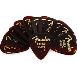Fender Classic Celluloid Guitar Picks 351 Shape  Tortoise Shell  Extra Heavy  12-Pack