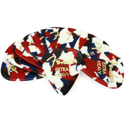 Fender Classic Celluloid Guitar Picks 351 Shape  Confetti  Extra Heavy  12-Pack