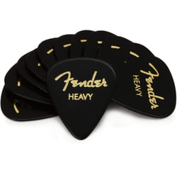 Fender Classic Celluloid Guitar Picks 351 Shape  Black  Heavy  12-Pack
