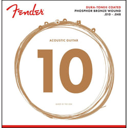 Fender Dura-Tone Coated Phosphor Bronze Acoustic Guitar Strings  860XL .010-.048