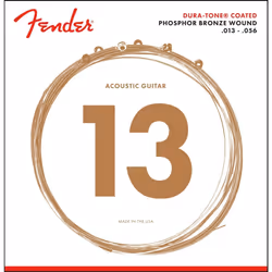 Fender Dura-Tone Coated Phosphor Bronze Acoustic Guitar Strings 860M .013-.056