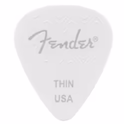 Fender Wavelength Guitar Picks 351 Shape  White  Thin  6-Pack