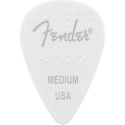 Fender Wavelength Guitar Picks 351 Shape  White  Medium  6-Pack