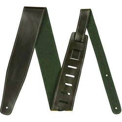 Fender Broken-In Leather Guitar Strap  Guitar Accessories  2.5in  Green