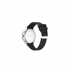 HUGO by Hugo Boss Black Men's Stainless Steel Quartz Watch with Silicone Strap, Black, 22 (Model: 1513716), black, Quartz Watch