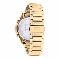 Tommy Hilfiger Men's Qtz Multifunction Stainless Steel and Bracelet Casual Watch  Color: Gold (Model: 1791834)