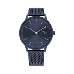 Tommy Hilfiger Men's Quartz Stainless Steel and Mesh Bracelet Casual Watch  Color: Blue (Model: 1791841)