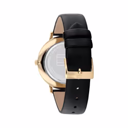 Tommy Hilfiger Women's Stainless Steel Quartz Watch with Leather Strap  Color: Black (Model: 1782379)