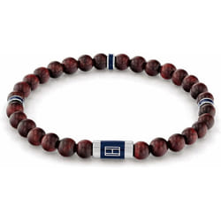 Tommy Hilfiger Men's Jewelry Wood Beaded Bracelet Color: Brown (Model: 2790324)